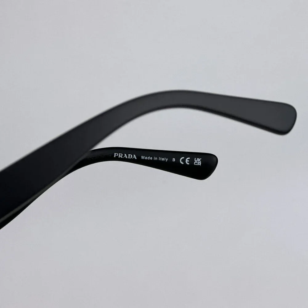 Prada PRA09V 12P1O1 BRAND NEW Eyeglasses Matte Black Square Unisex